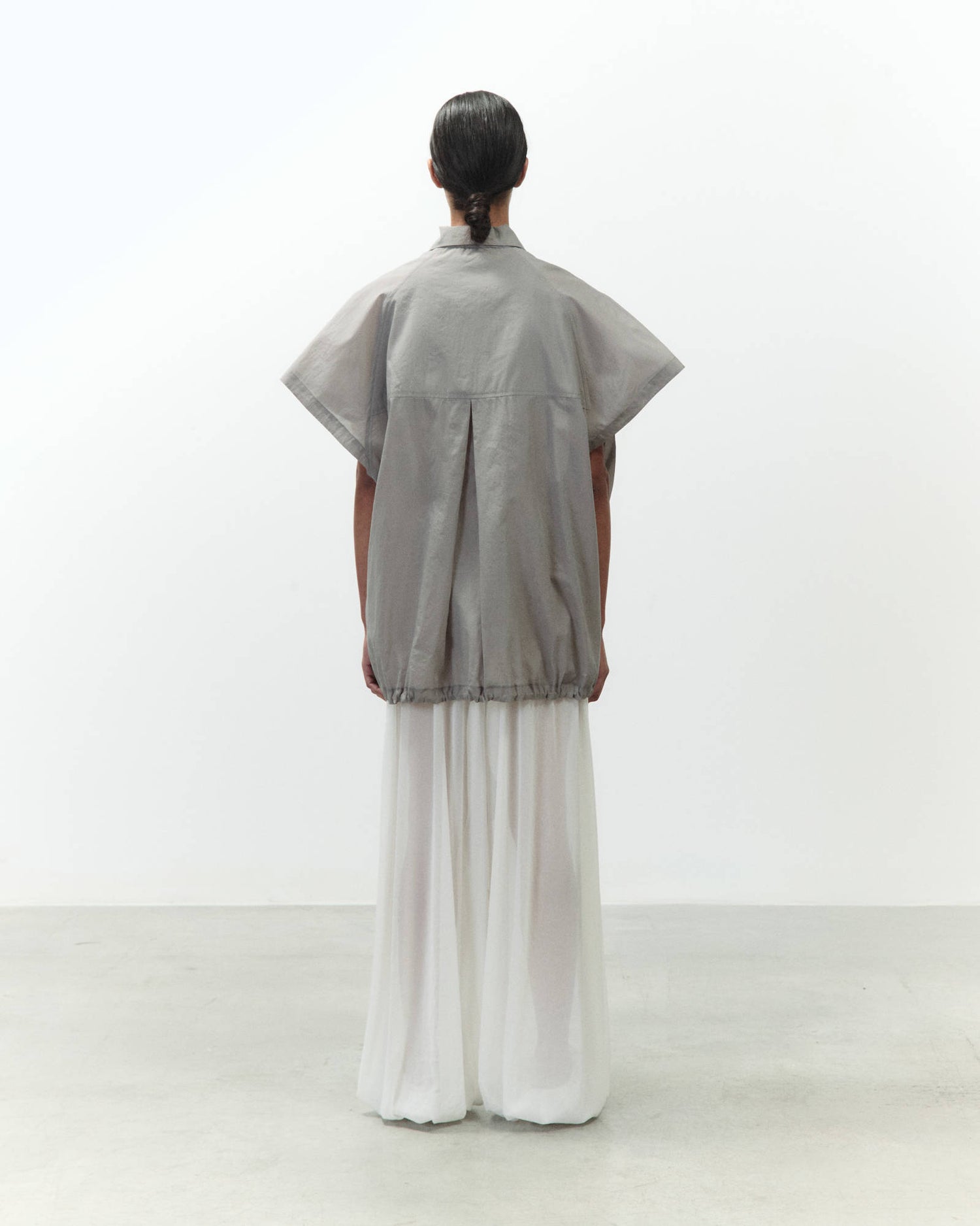 SLEEVELESS ORGANZA BOMBER JACKET