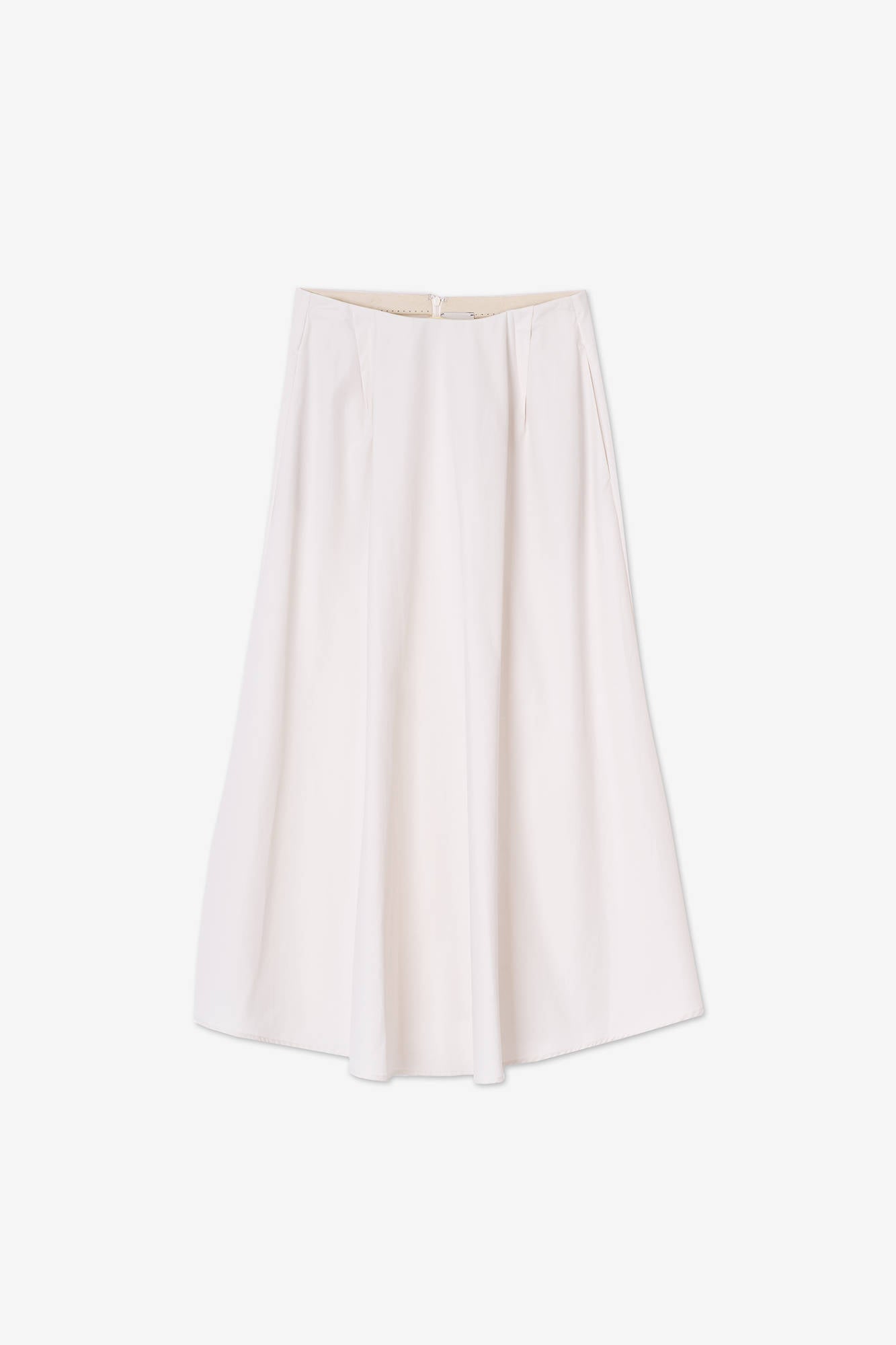 WIDE SKIRT IN MERINGUE COTTON CANVAS