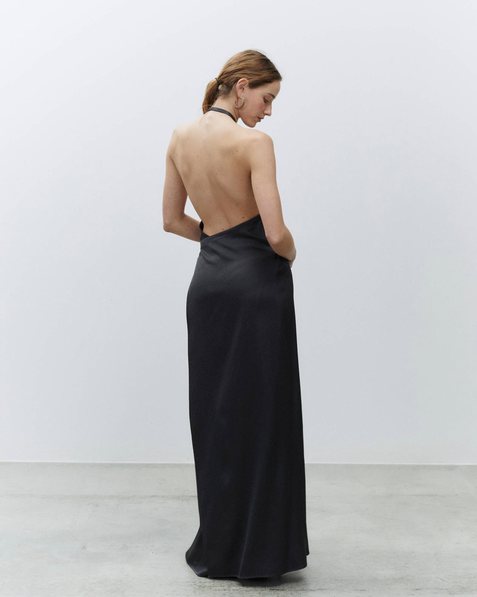 LONG SATIN DRESS