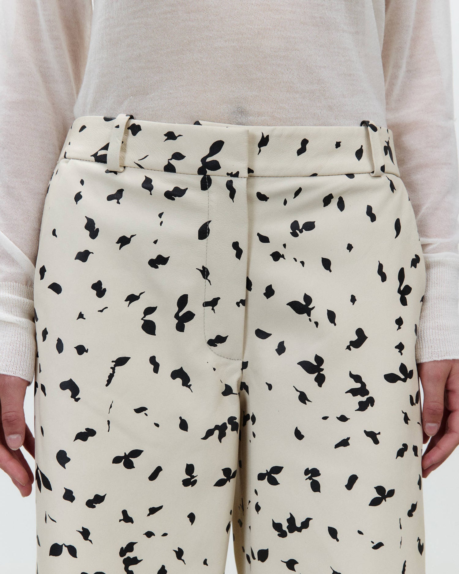 PRINTED LEATHER TROUSERS