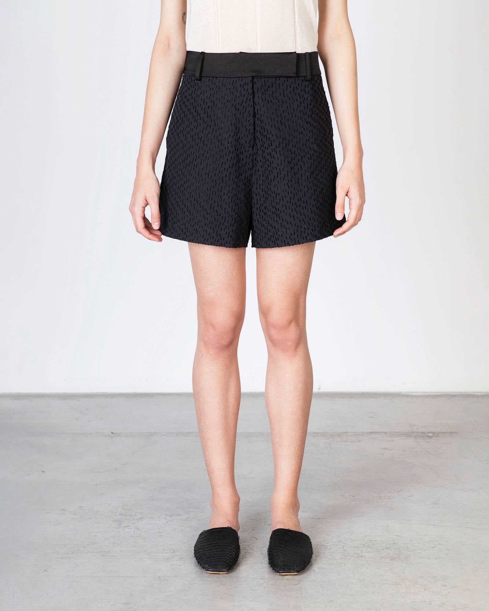 JACQUARD TAILORED SHORTS Night