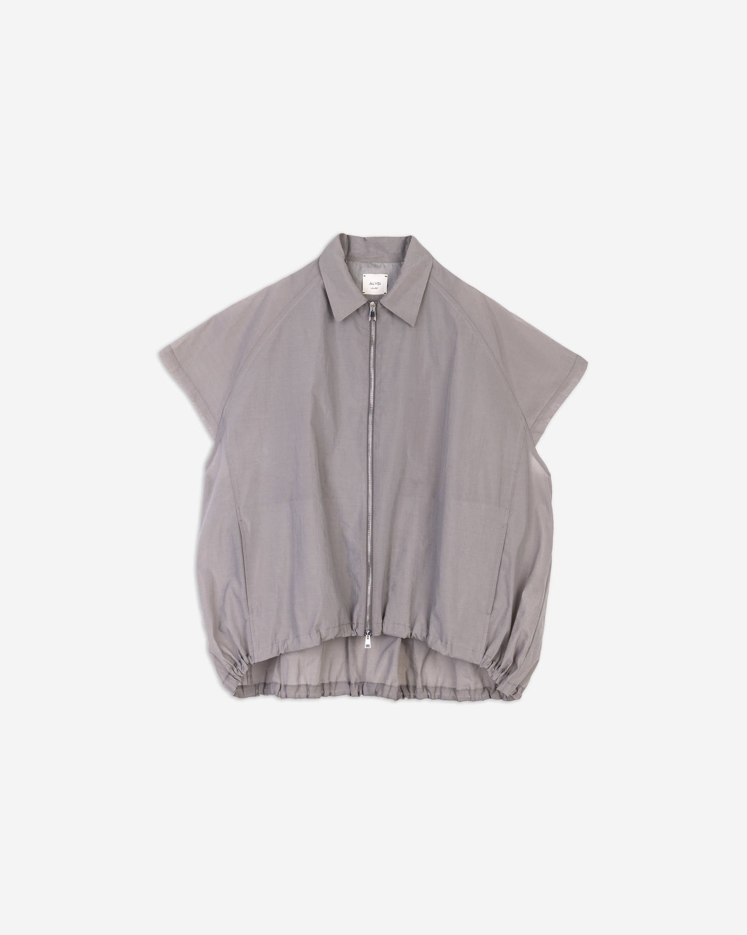 SLEEVELESS ORGANZA BOMBER JACKET