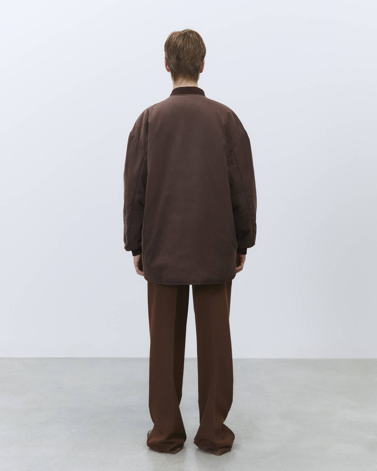 SOFT TOUCH NYLON SHIRT BOMBER JACKET