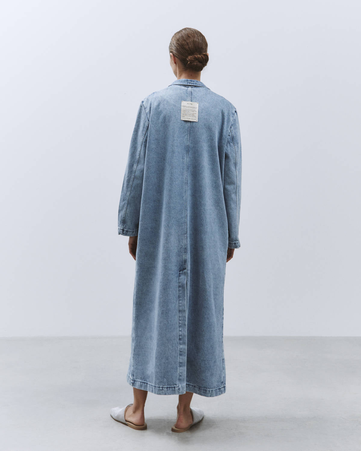 LONG DENIM DUSTER Bleach Blue