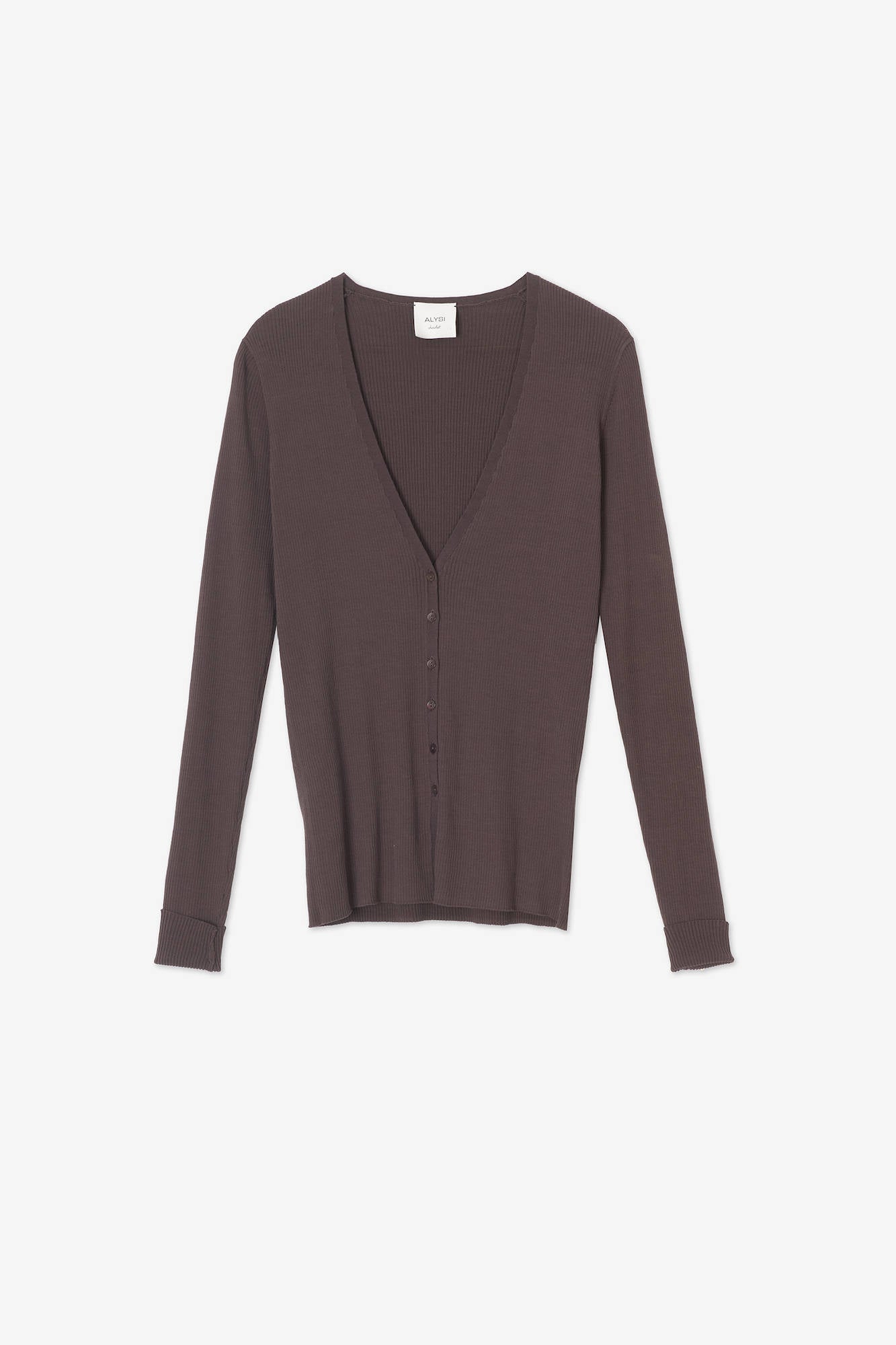 SLIM CARDIGAN SILK BLEND SWEATER Caffe'