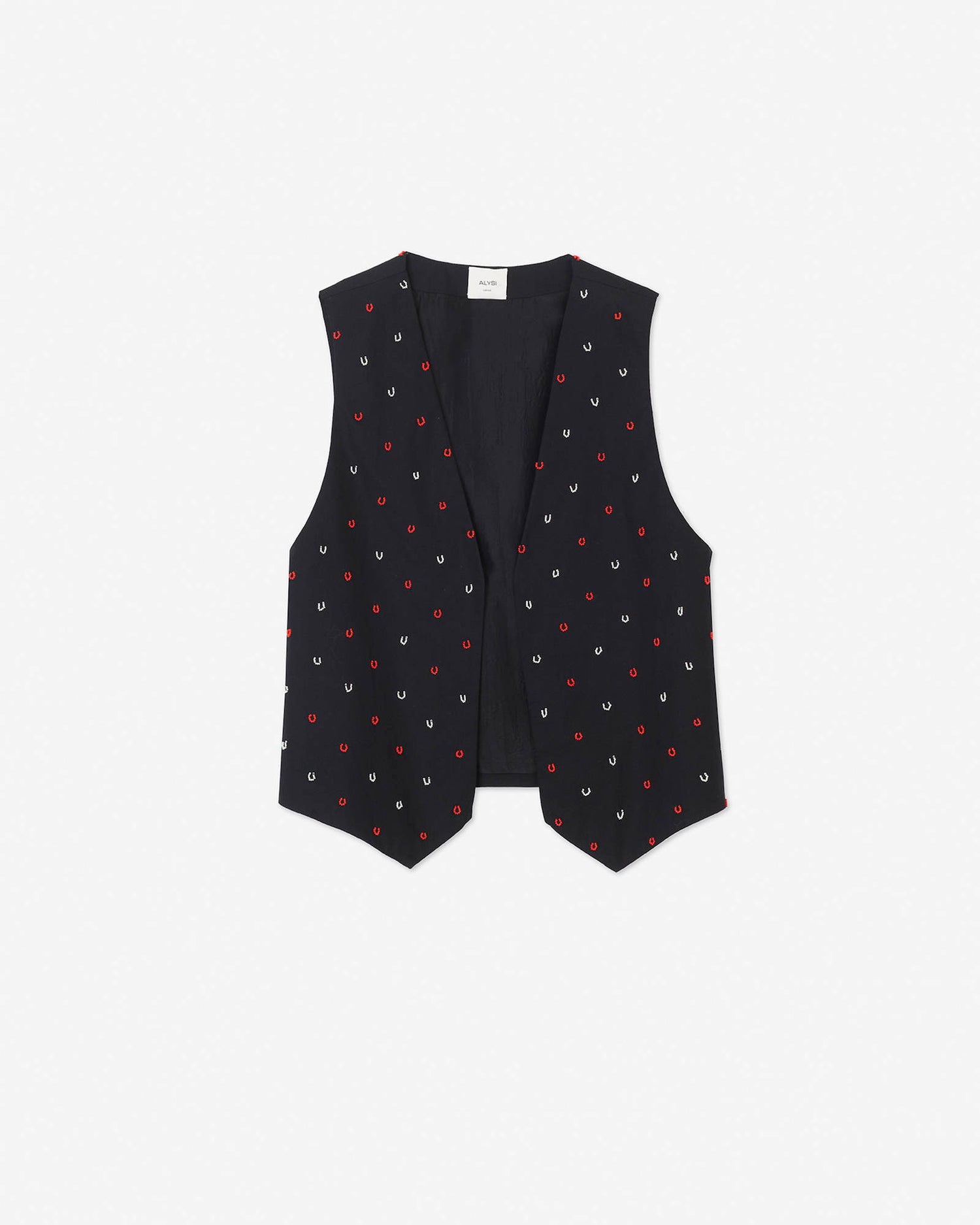 EMBROIDERED POPLIN BOLERO VEST