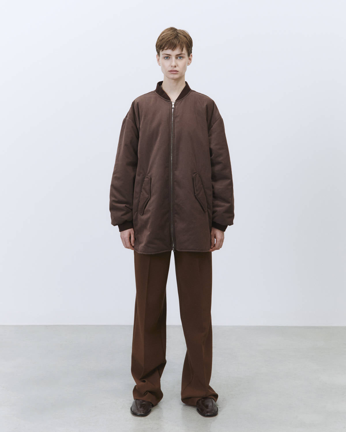 SOFT TOUCH NYLON SHIRT BOMBER JACKET