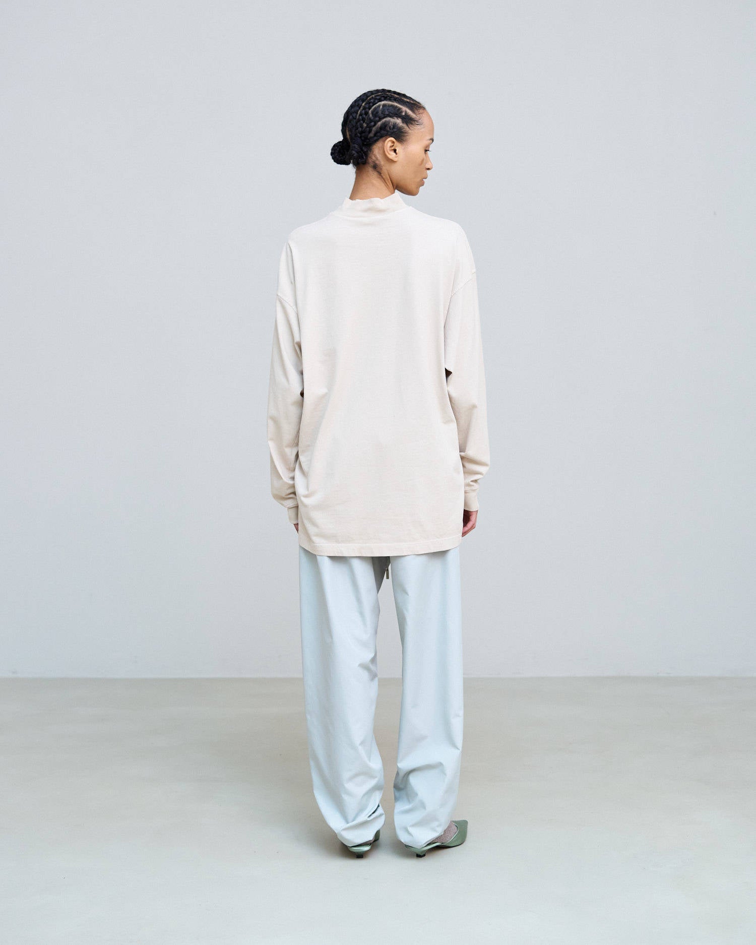 LONG SLEEVE T-SHIRT WITH EMBROIDERY Sand