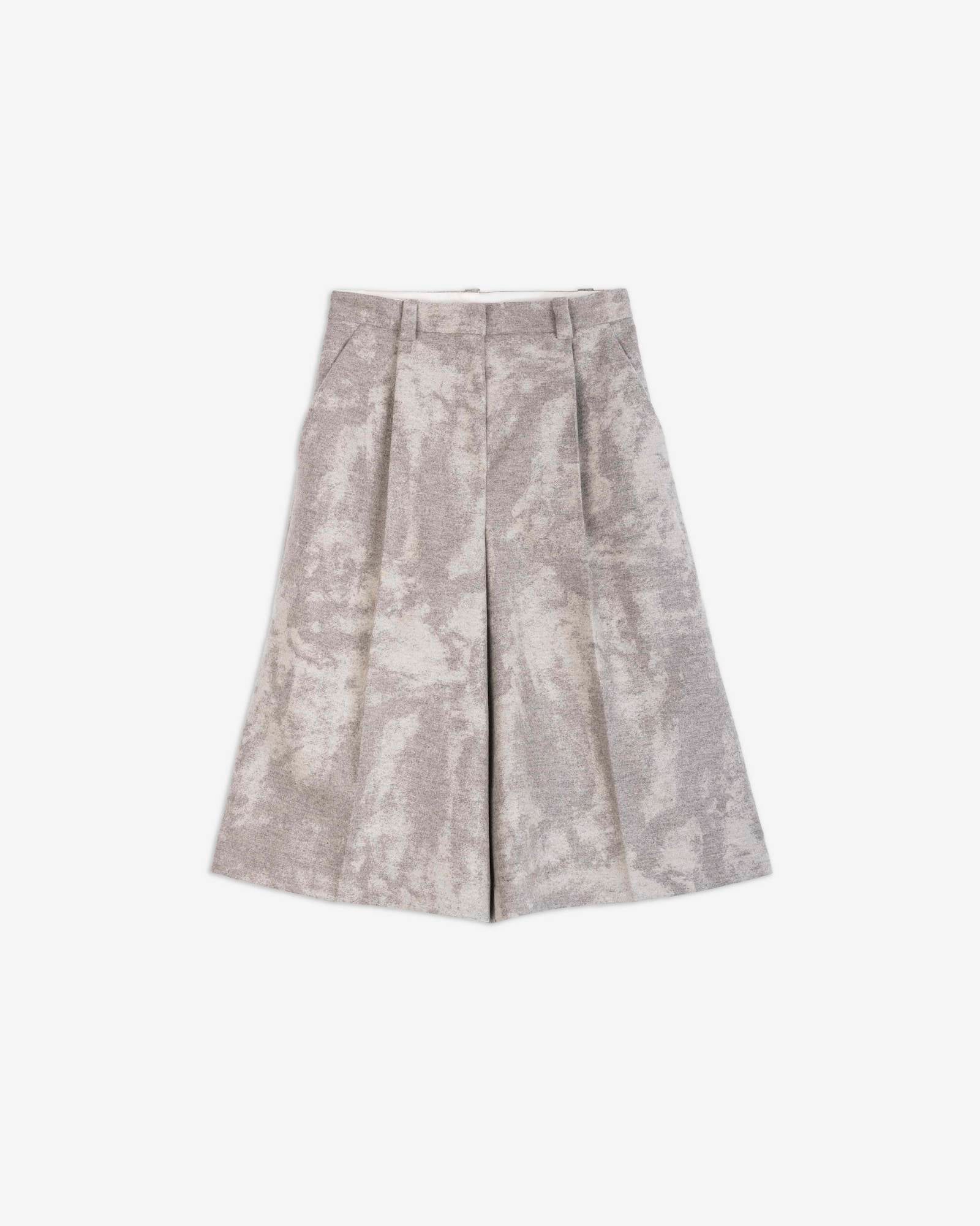 SCRAPED WOOL BERMUDA