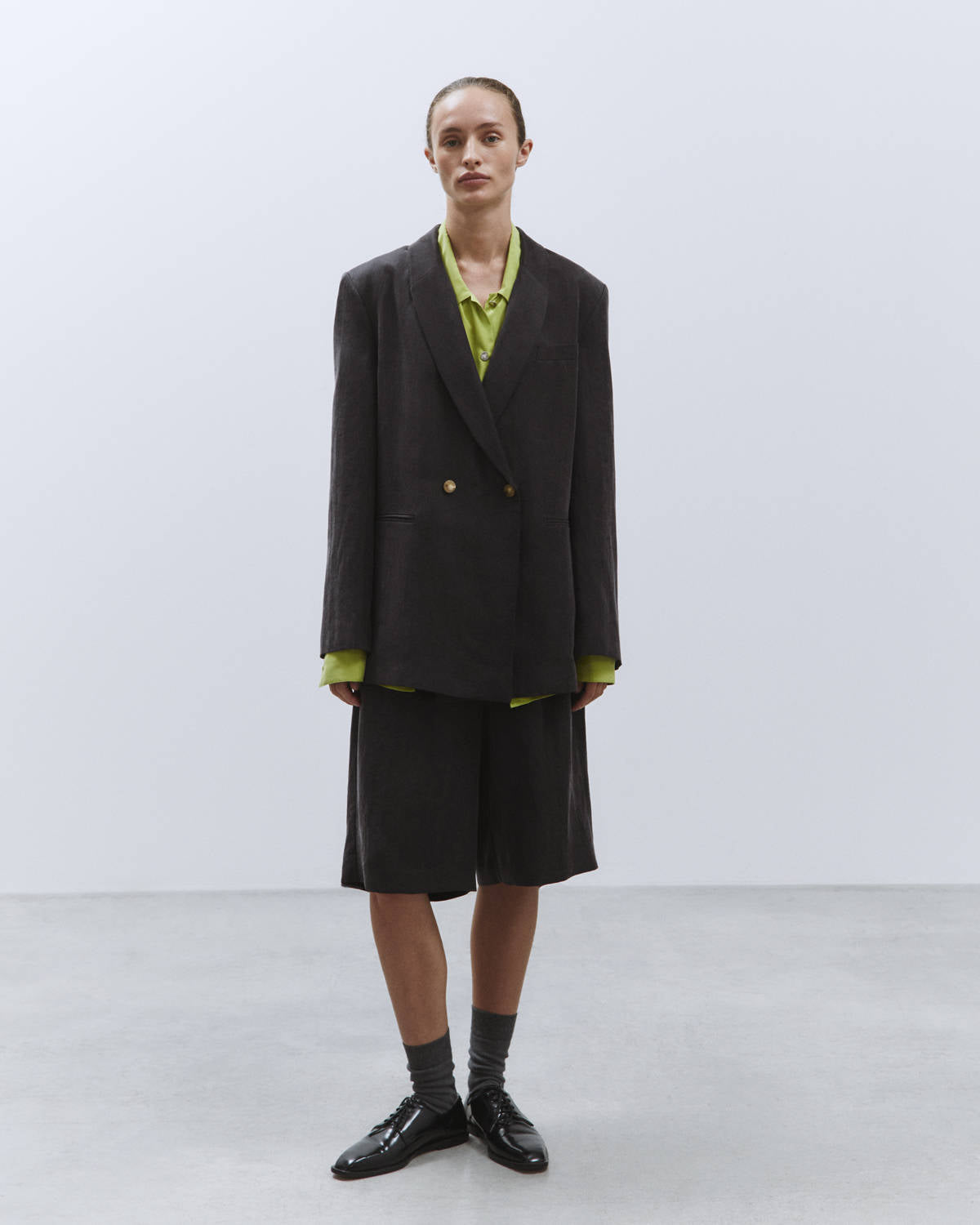 OVER BLAZER DOUBLE BREASTED Charcoal